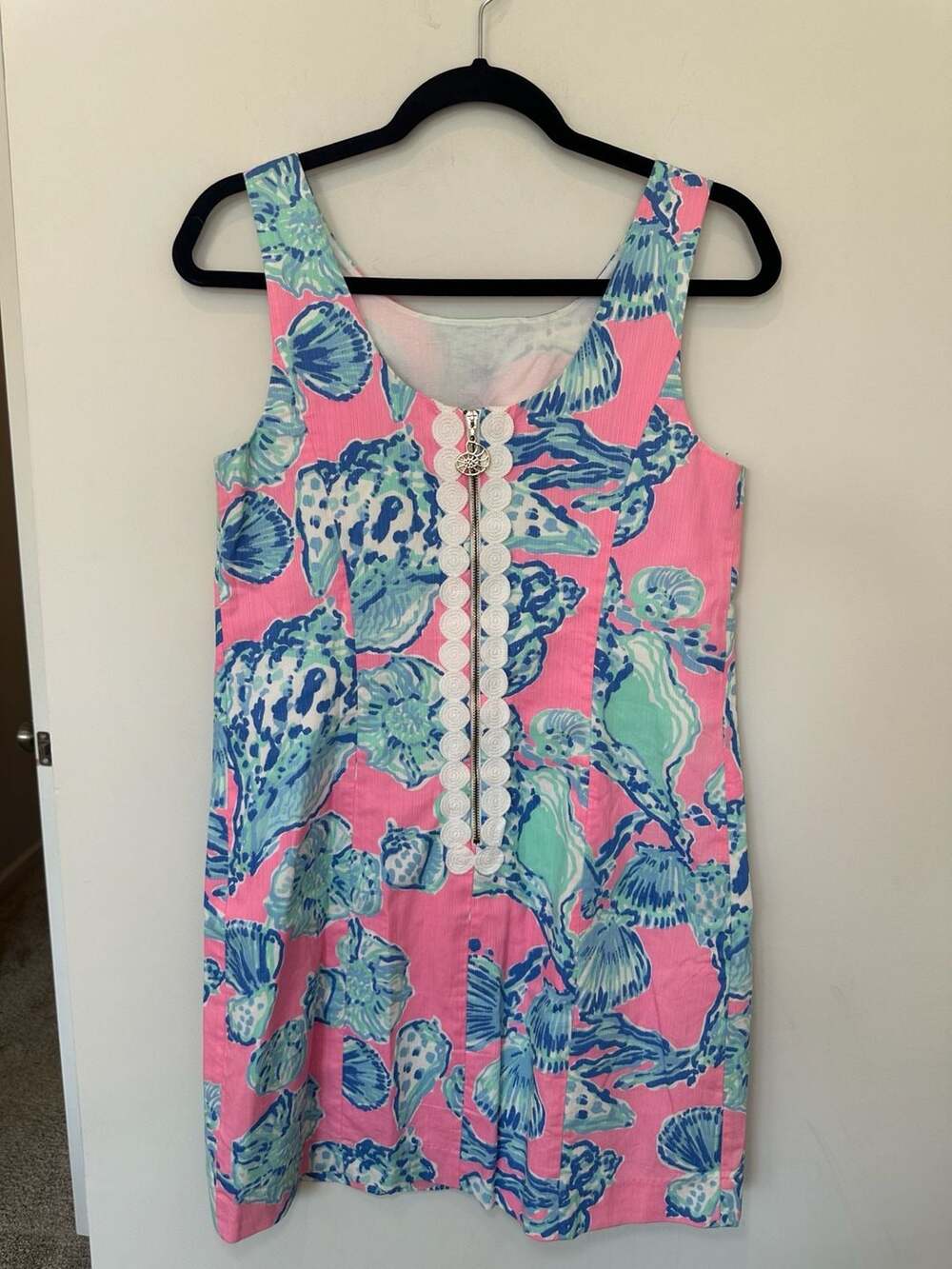 100% Cotton Lilly Pulitzer Cathy Shift Dress Size 4 Pink Pout Barefoot Princess - Picture 2 of 8